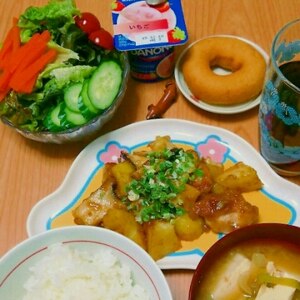 じゃがいもと鶏肉エリンギの甘辛炒め